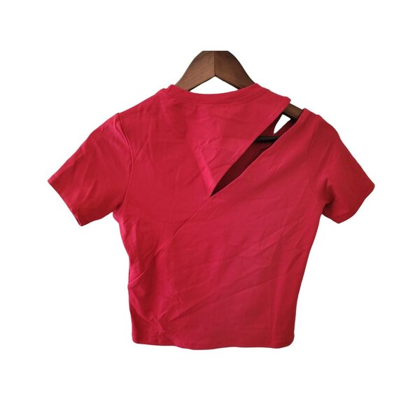 Goop Sport x Proenza Schouler Red Short Sleeve Cutout Top Size Small NWOT - Picture 6 of 6